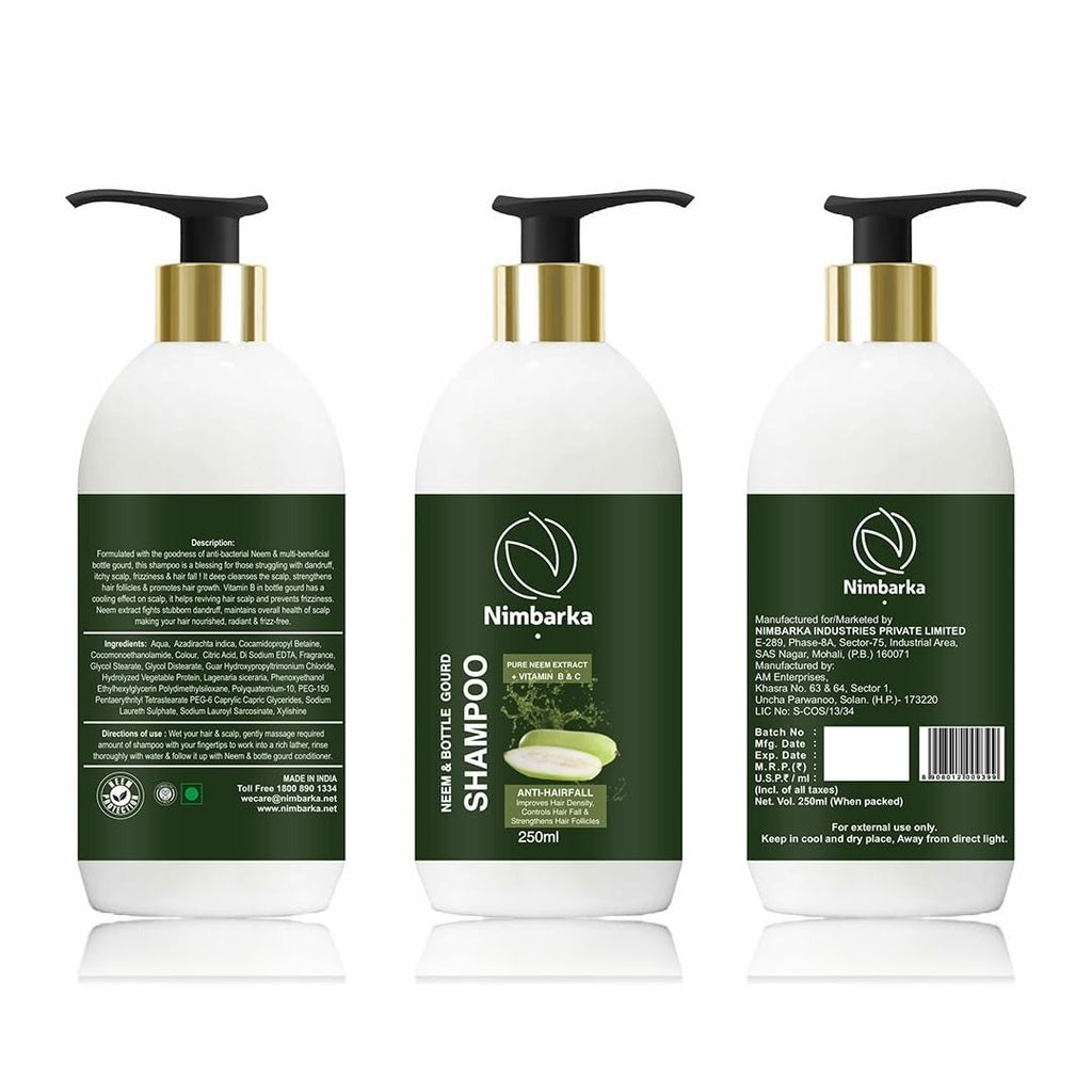 Nimbarka Neem & Bottle Gourd Shampoo - 250 ml (Pack of 2)