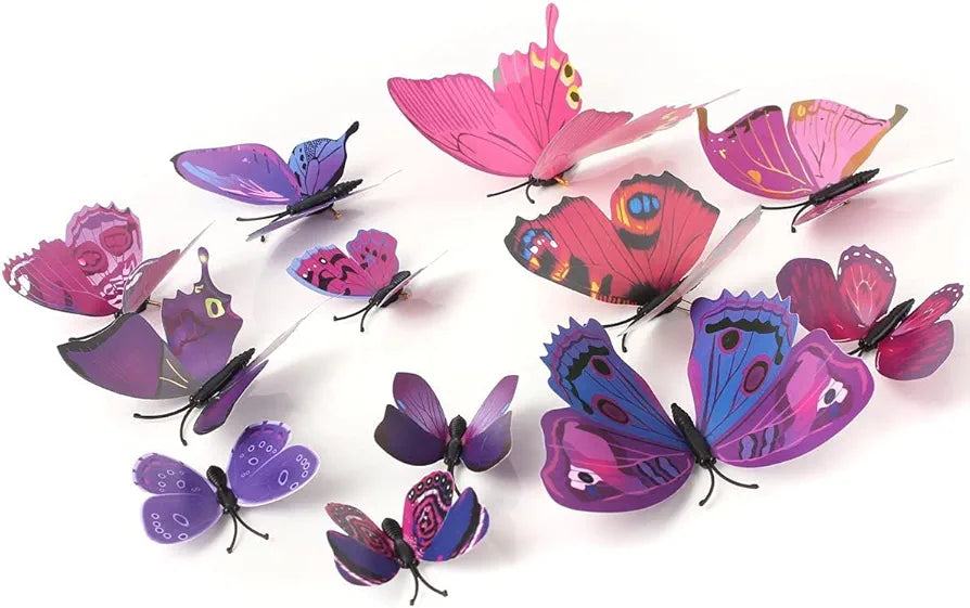 Rangoli Butterfly Wall Stick or Magnet Self Adhesive Removable PVC Design-18