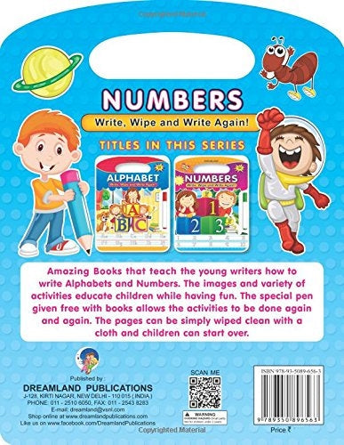 Dreamland Write and Wipe Book - Numbers
