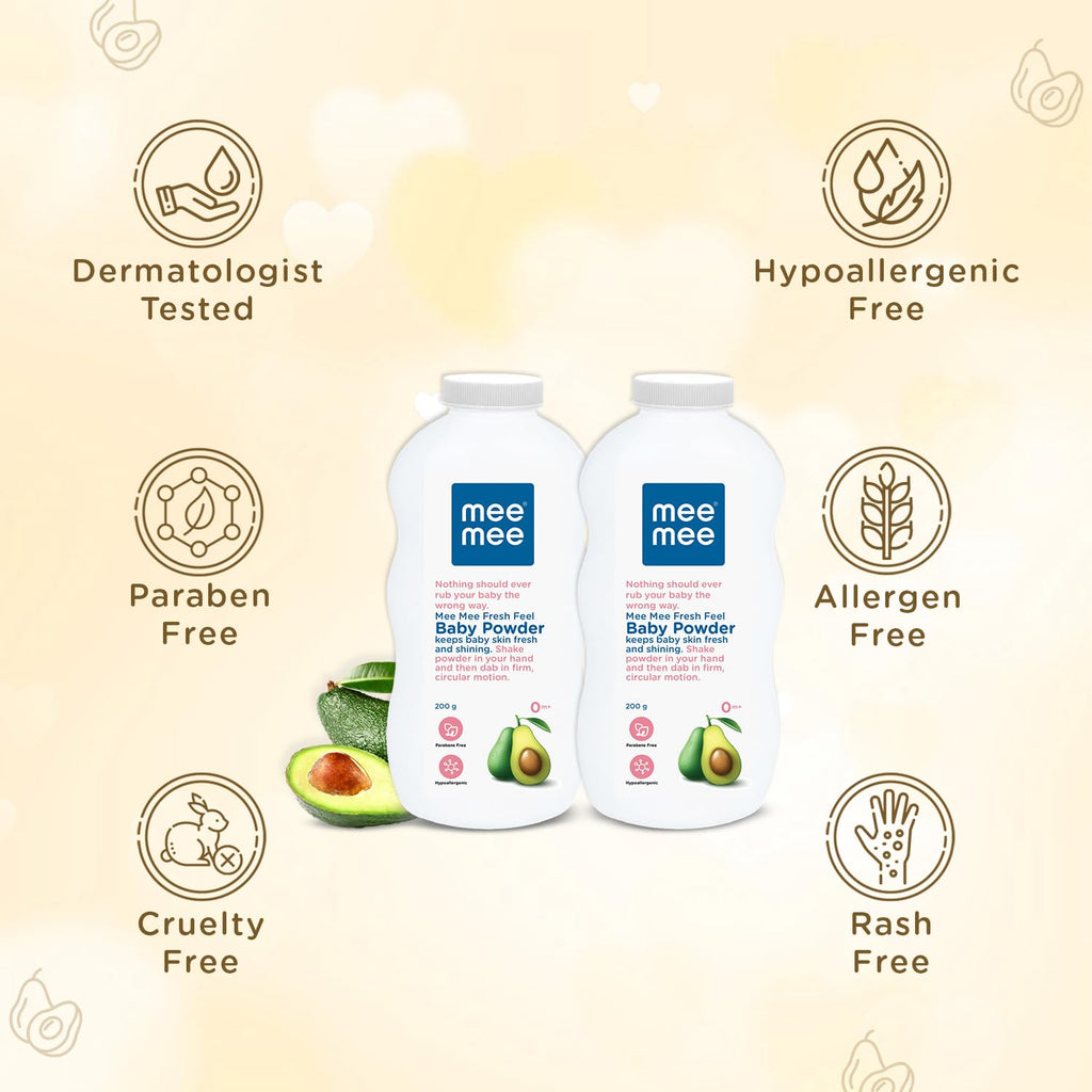 Mee Mee Baby Talcum Powder - 400 gms (Pack of 2)