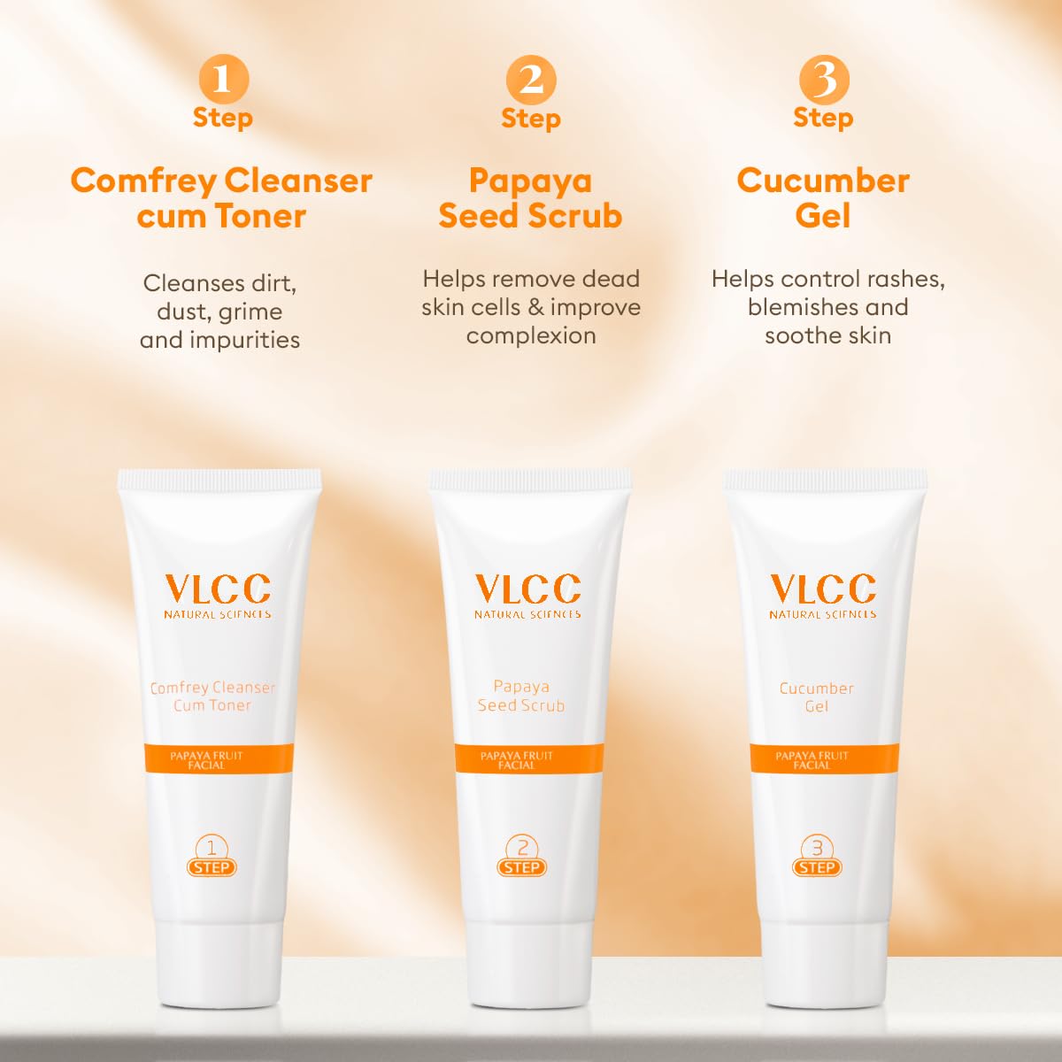 VLCC Anti Blemish Facial Kit - 60g | Brightening Facial Kit for Dry, Sensitive and Oily Skin Types | Fight Blemishes and Dullness | Protects and Nourishes Skin.