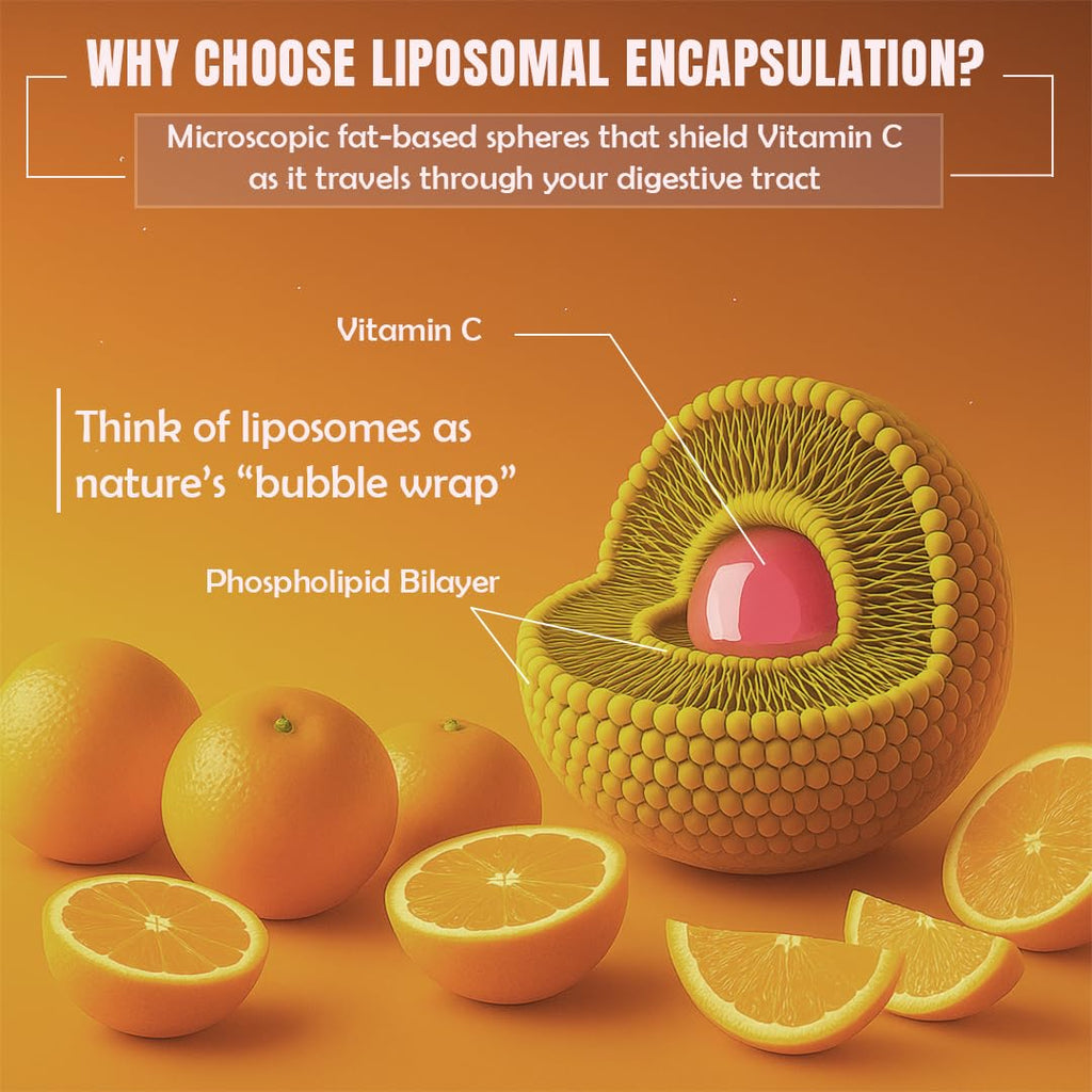 BeastLife Liposomal Vitamin C | Higher bioavailability | Neutralizes free radicals | Promotes firm skin Health | Improve cognitive function Immunity Support– Fast Absorption & Bioavailability | 60 Capsules