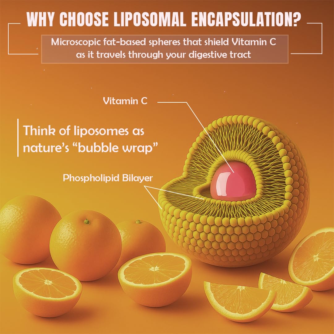 BeastLife Liposomal Vitamin C | Higher bioavailability | Neutralizes free radicals | Promotes firm skin Health | Improve cognitive function Immunity Support– Fast Absorption & Bioavailability | 60 Capsules
