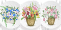 Rangoli MDF 3 Pcs Wall Poster 12x18 Inch Decorative Wall Art P-4 Design-25