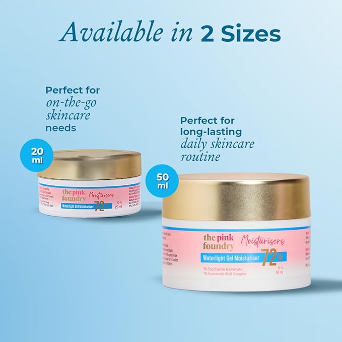 The Pink Foundry Waterlight Gel Moisturiser With 72 Hours of Hydration - 50 Ml