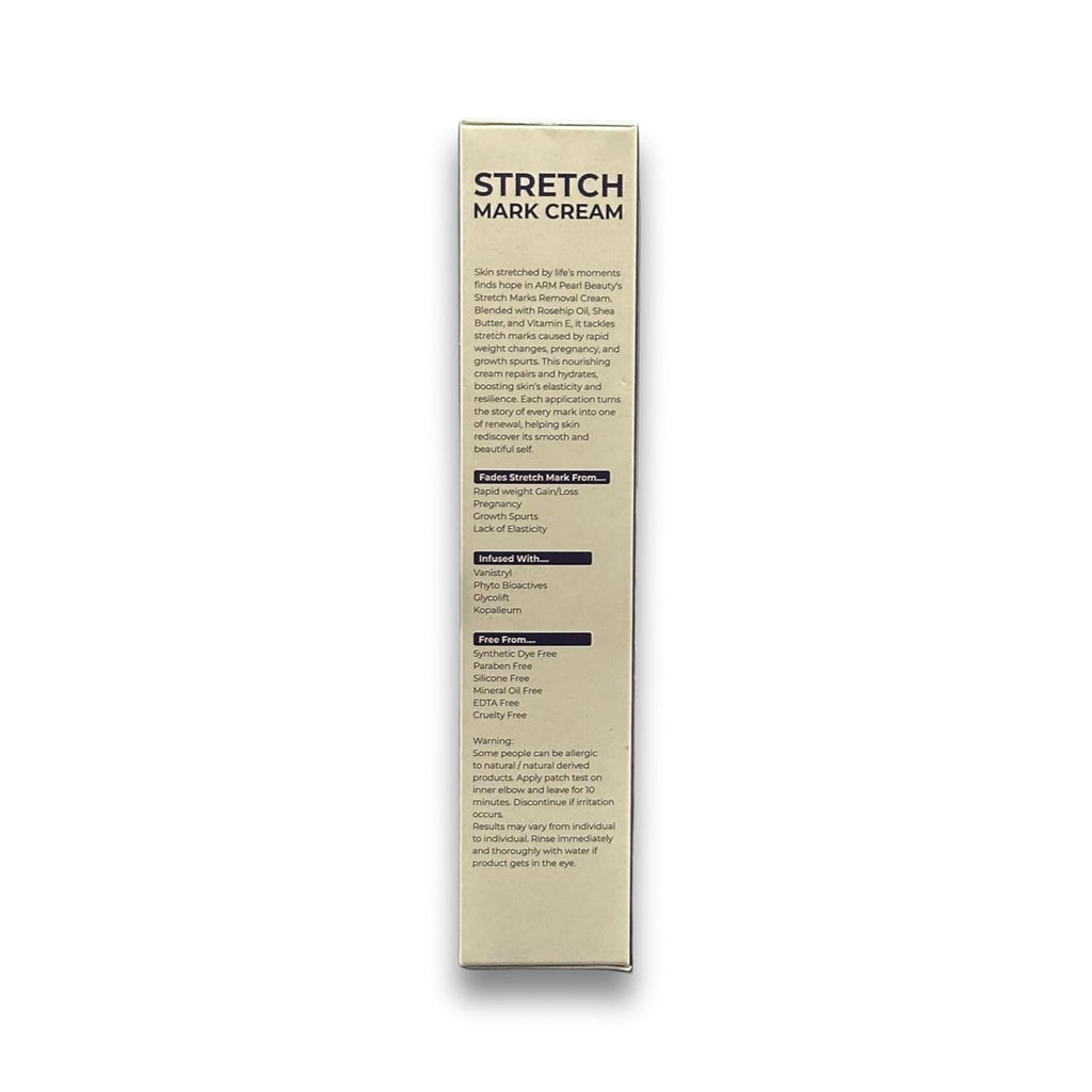 ARM Pearl Beauty Stretch Marks Removal Cream - 50 grms Reduces Stretch Marks & Scars, Hydrates & Enhances Skin Elasticity with Vanistryl, Phyto Bioactives & Glycolift â€“ For Pregnancy, Postpartum, Weight Loss & Muscle Growth