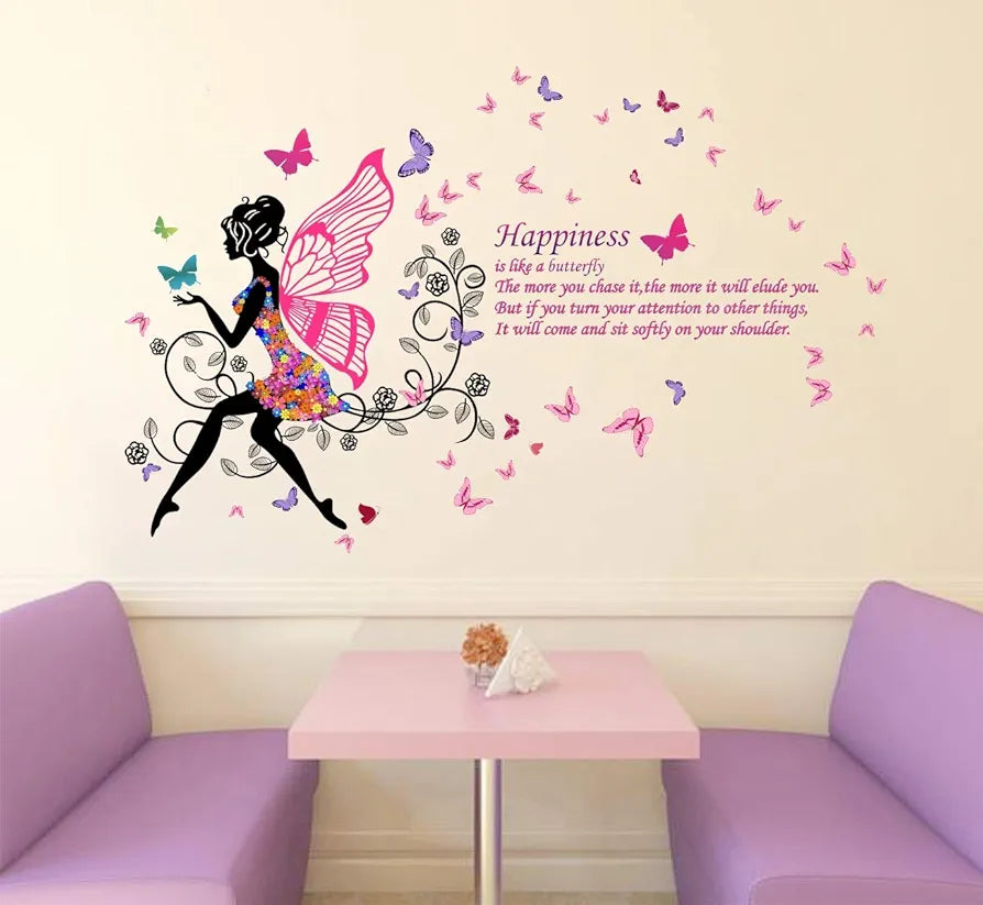 Decal O Decal Vinyl Motivational Quotes Wall Stickers Happiness is Like a Butterfly Quotes Happiness is Like a Butterfly Quotes