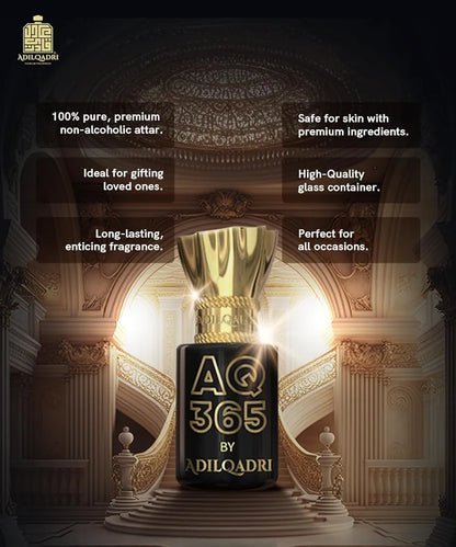 Adilqadri Aq 365 Attar for Men & Women with Citrus, Jasmine & Amber Long Lasting, Fresh air Fragrance