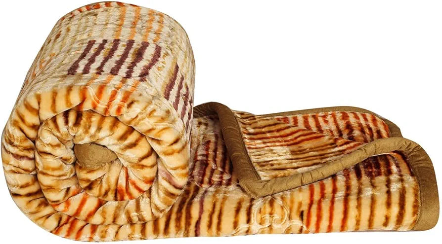 Homekart Super Soft Cloudy Printed Double Bed Blanket for Heavy Winter Single Ply Mink Blanket King Size TC 400 Multicolour