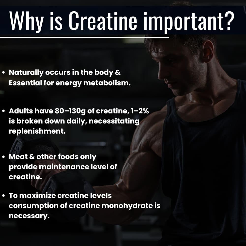 OSOAA Micronized Creatine Monohydrate Powder - 100g, Unflavoured | 3g Creatine/Serving | Pre/Post Workout Supplement for Muscle Repair & Recovery | Supports Athletic Performance & Power