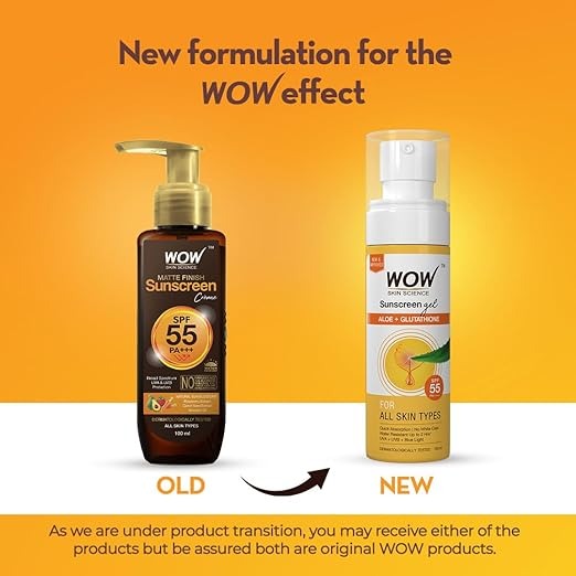 Wow Skin Science Sunscreen Matte Finish - SPF 55 PA++ - 100 ml
