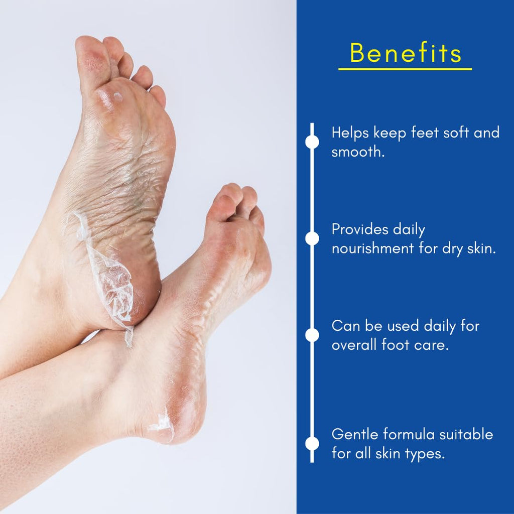 Smartdrops Foot Cream for Dry & Cracked Feet | Crack Heel Repair Cream | Enriched with Aloe, Shea Butter & Vitamin E | Foot Care Cream for Deep Absorbing, Cooling & Vegan Formula (50g)