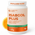 Carbamide Forte Isabgol Powder - 225gm | Psyllium Husk Powder With Haritaki, Ajwain & Fennel | Fiber supplement for Constipation Relief & Digestion | Orange Flavour