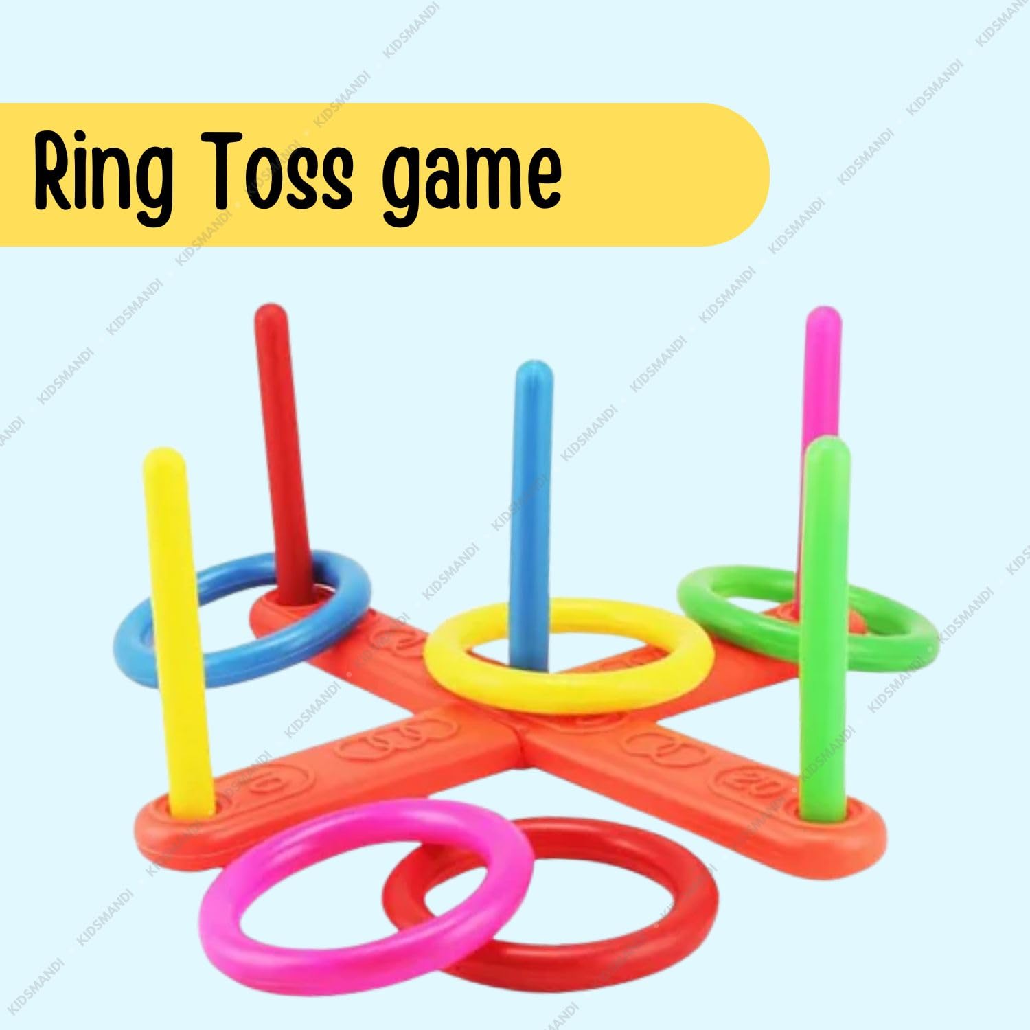 Kids Mandi 13 Pc Ring Toss Game Indoor Outdoor Family Fun Ring