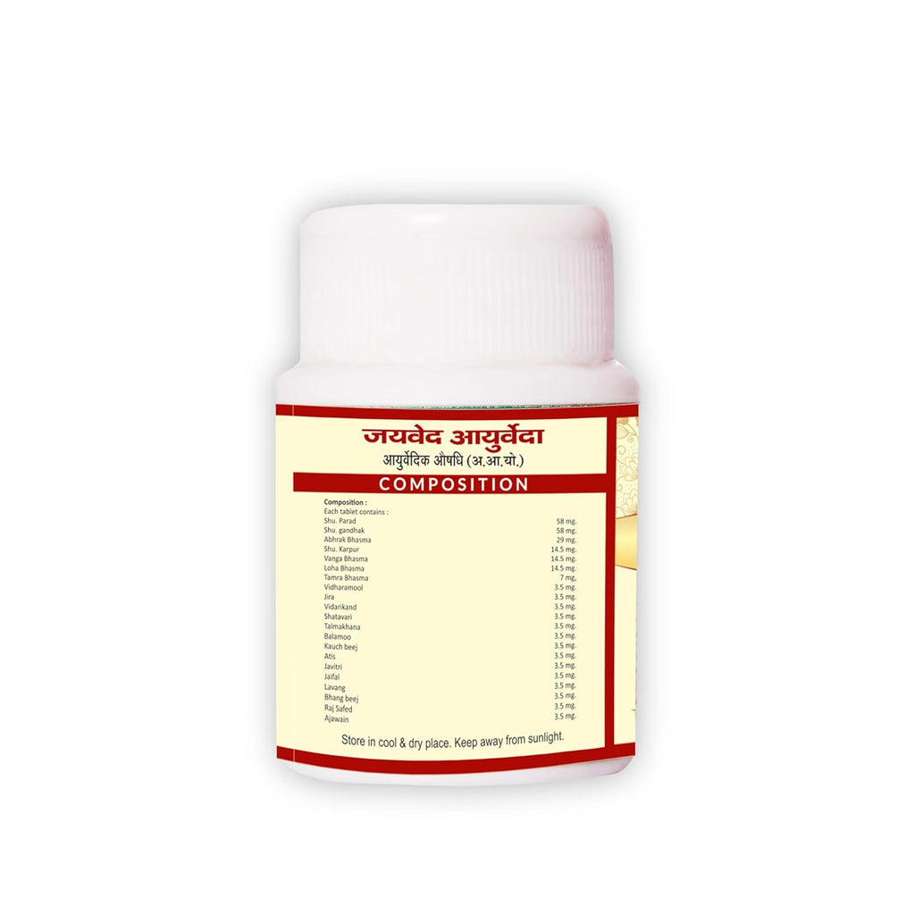 Jaived Ayurveda Manmanth Ras (Gold Coated) - 40 Tablets (Pack of 3)