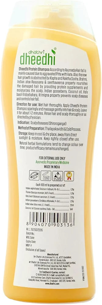 Dhathri Dheedhi Protein Shampoo Sulfate Free Nourishment for Damaged Hair - Each 100 ml (Pack of 2)