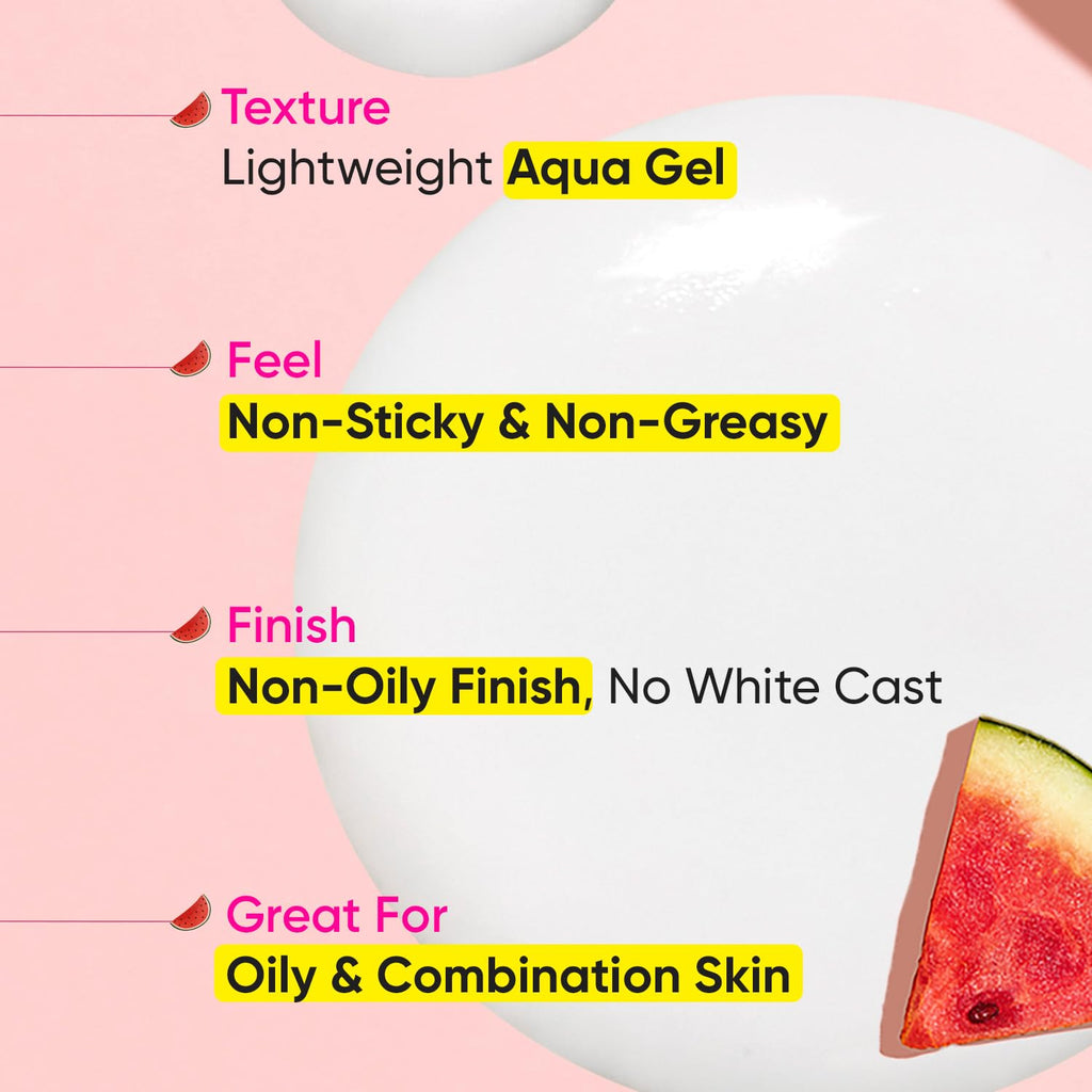 Dot & Key Watermelon Hyaluronic Sunscreen SPF 50 PA+++| for Oily, Normal & Combination Skin | UV + Blue Light Protection | Lightweight | No White Cast | Boosts Vitamin D Absorption | 50gâ€¦