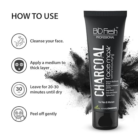 Biofresh Activated Charcoal Peel Off Mask - 75 ml Each (Pack of 2)