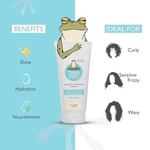 True Frog Everyday Moisturizing Shampoo To Repair Damaged hair - 150 ml