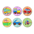 Artvibes Vehicle Premium Wooden Puzzles for Kids | Jigsaw Puzzles for Kids Age 2-5 | Toddlers Wooden 4 Pieces Puzzle | Set of 6