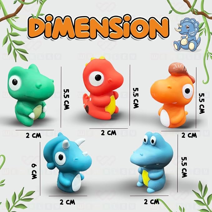 Wembley 5 Pcs Dino Finger Puppet Toy for Kids