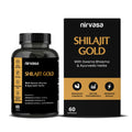 Nirvasa Shilajit Gold Capsules (60) | 100% Pure Himalayan Shilajeet with 24K Gold | Boosts Strength, Stamina, Energy & Performance | Vitality & Immunity | Gokshura, Akarkara & Safed Musli