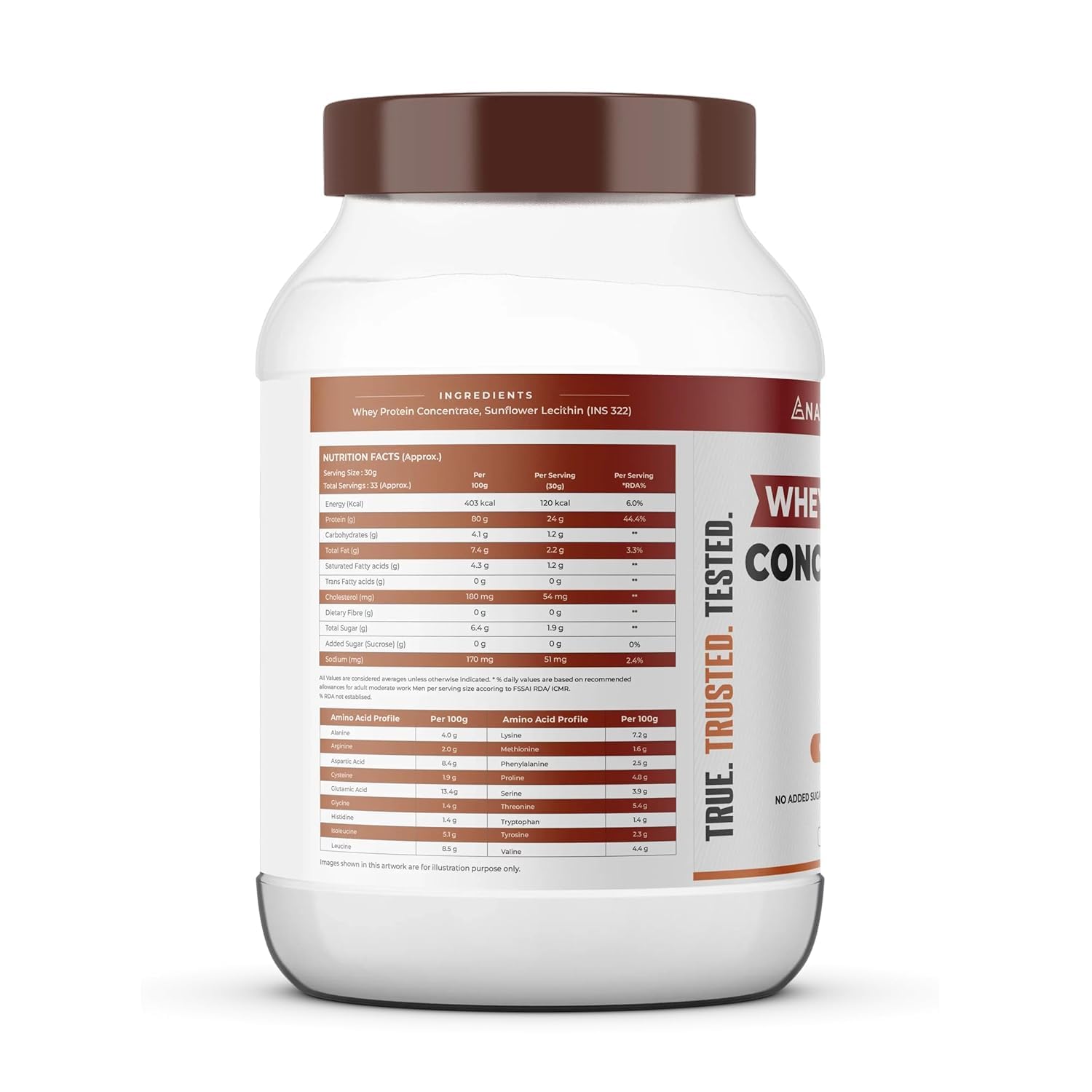NATURALTEIN Natural Whey Protein Concentrate â€“ 1 kg (Unflavoured) | 24 g Protein per 30 g Serving | Naturally Flavoured, Non-GMO | No Artificial Sweeteners | Light, Smooth & Easy to Digest