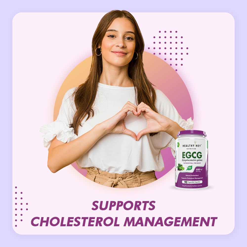 HealthyHey Nutrition EGCG from Green Tea Extract -EGCG - Antioxidant Support - 90 Veg. Capsules