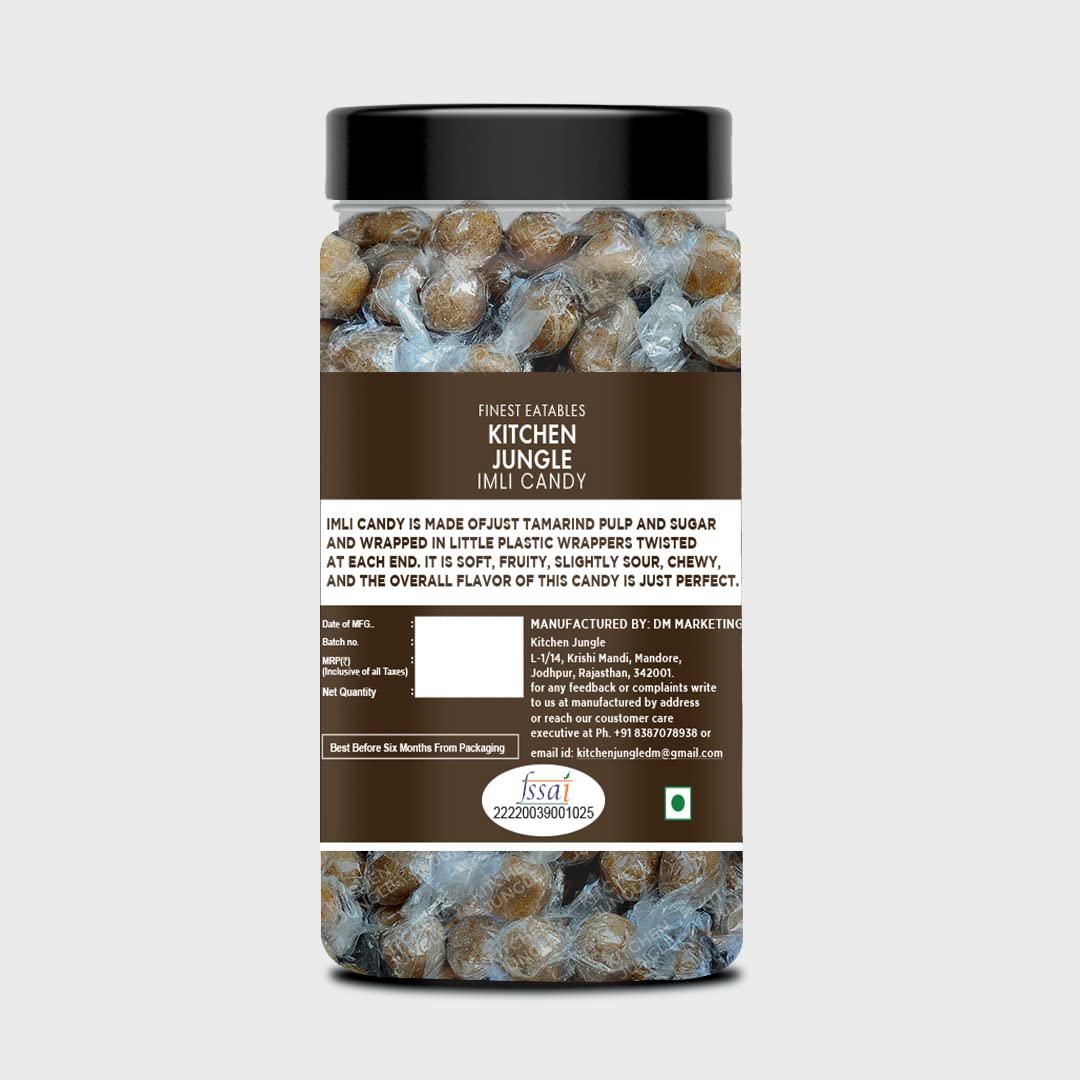 Kitchen Jungle Imli Candy 400 GM Jar | Khatti Meethi Imly, Chulbuli Emli Tamarind Twist Candy, Twisted Emly