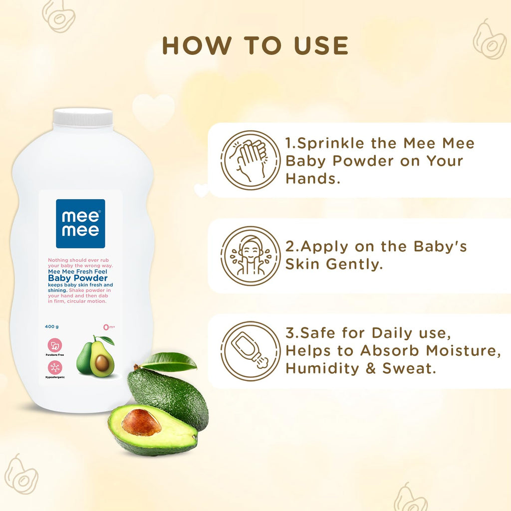Mee Mee Newborn-Friendly Talcum Powder - 400 gms