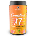 NATURYZ Creatine X7 Pure Micronized Creatine Monohydrate Post Workout drink | Rapid Absorption with Aminos | BCAA | ATP Transport Matrix | Muscle Growth & Strength | Power of 7 Blends | Muscle Builder- 450g(Mango Orange)