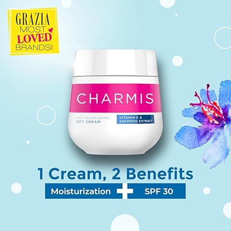 Charmis Daily Nourishing Vitamin C Soft Cream with Saffron Extracts and SPF 30 - 200 ml