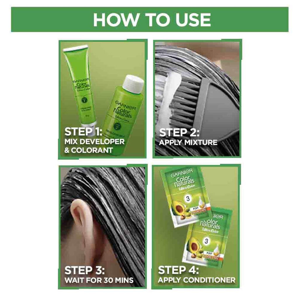 Garnier, Hair Colouring Creme, Long-lasting Colour, Smoothness & Shine, Color Naturals, Shade: 6.26 Plum Red, 55ml + 50g