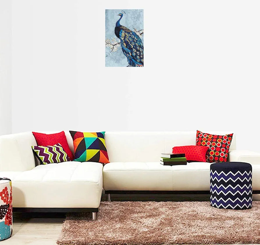 Rangoli Peacock Wall Sticker 12x18 Sheet – Elegant Self Adhesive Design-10