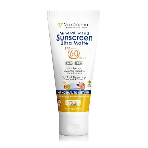 Volamena Mineral Based Sunscreen Gel ultra matte 60 SPF Non-Greasy - 100 ml