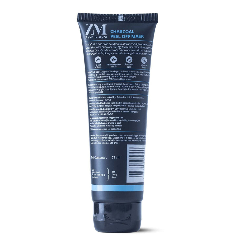 ZM Zayn & Myza Charcoal Peel Off Mask - 75 ml