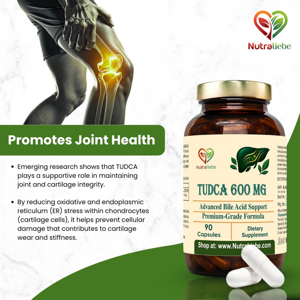 Nutraliebe TUDCA 600 mg – Tauroursodeoxycholic Acid | Advanced Liver & Gallbladder Support | Cellular Detox, Bile Flow & Antioxidant Protection | 90 Vegetarian Capsules | Non-GMO, Gluten-Free, GMP-Certified