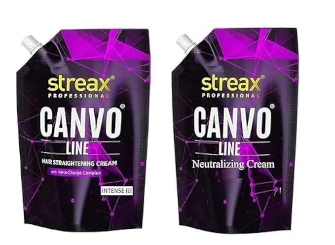 Streax Canvo Line Big Straightening Cream & Neutralizing Cream (Intense) - 1000 gms