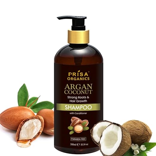 Prisa Organics Argan Coconut Strong Roots & Hair Growth Shampoo - 300 ml