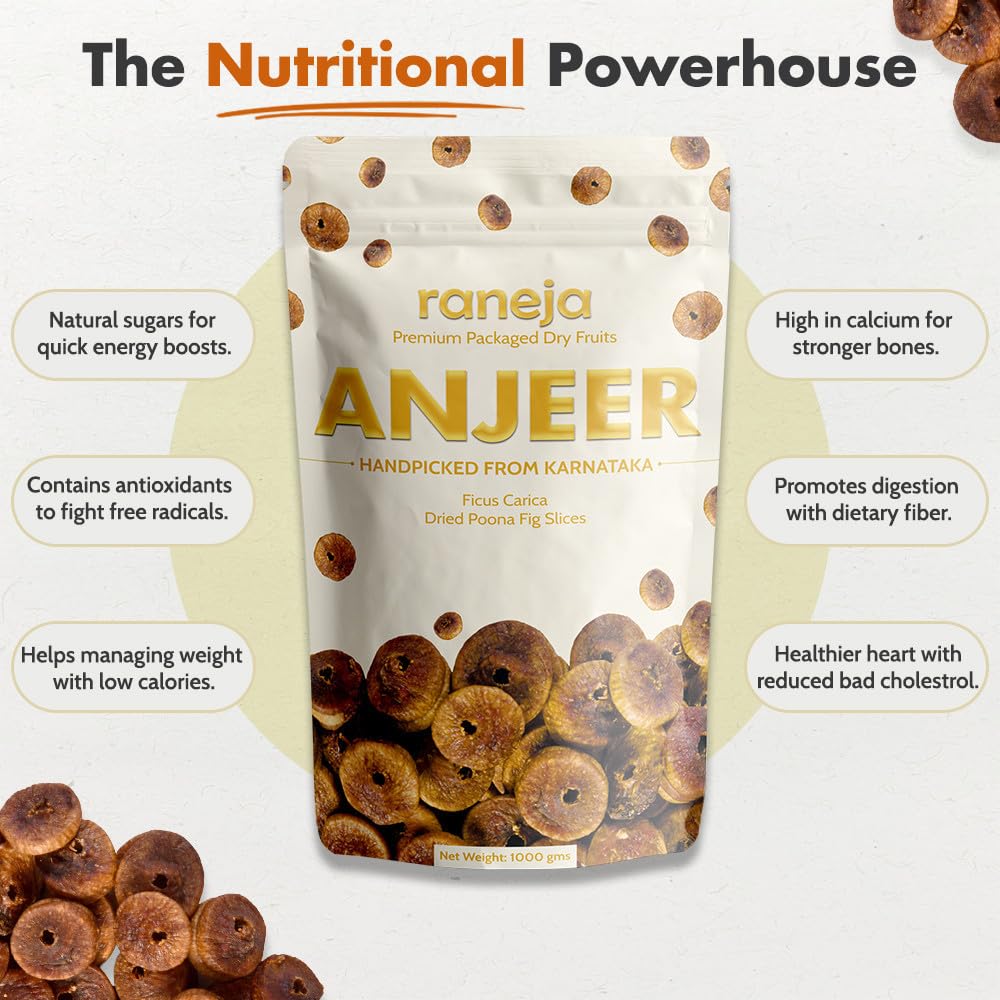 RANEJA Premium Dried Afghani Anjeer 400g | 100% Natural Healthy Snack Rich in Essential Nutrients | Perfect for Daily Snacking, Breakfast, Baking & Smoothies | Hygienically Packed