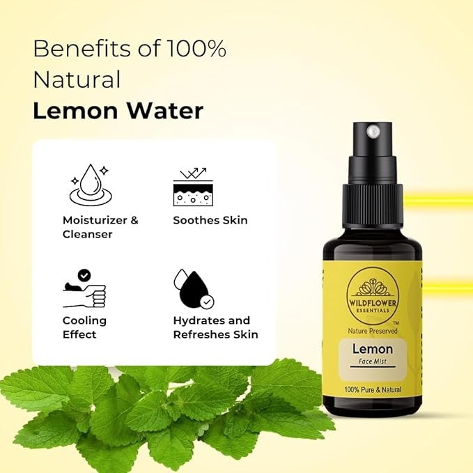 Wildflower Essentials Pure Lemon Water Hydrosol - 30 ml