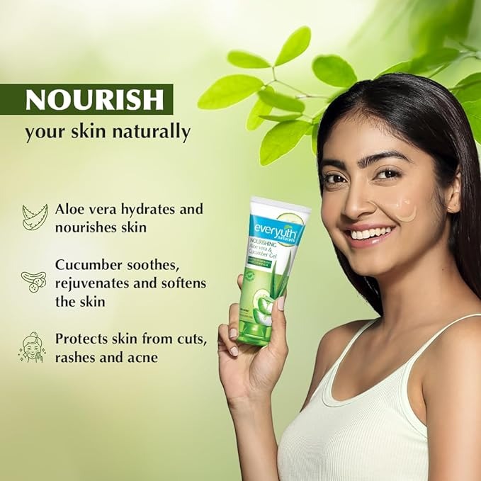 Everyuth Naturals Nourishing Aloe Vera & Cucumber Gel - 150 gms