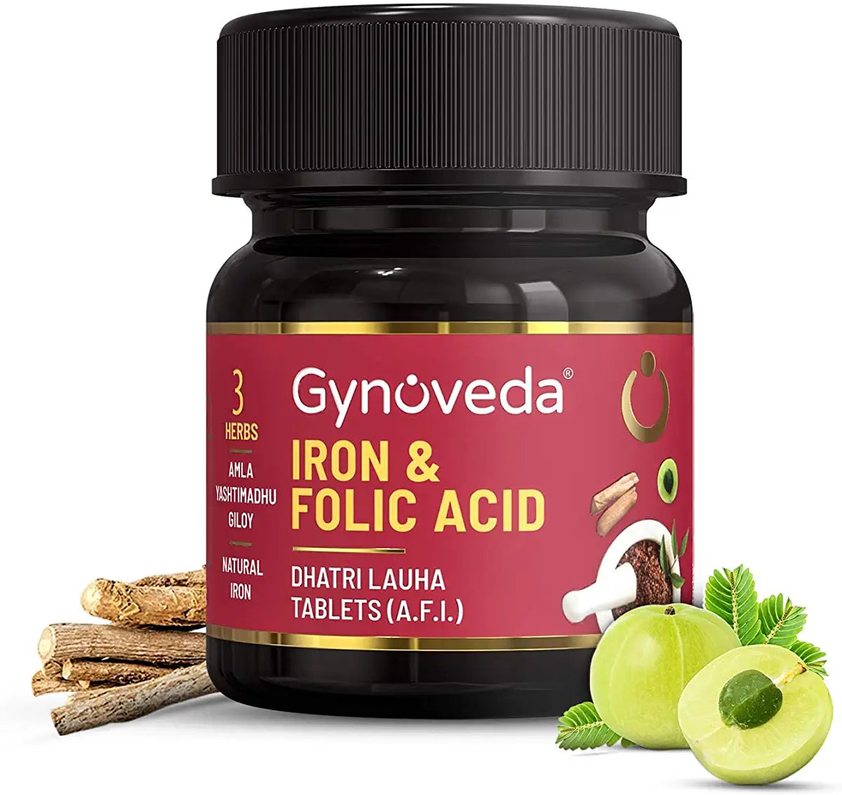 Gynoveda Iron & Folic Acid Tablets - 60 Tabs