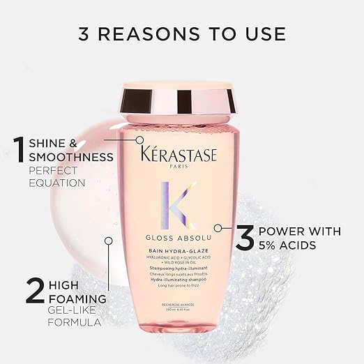 Kerastase Gloss Absolu Anti-Frizz Shampoo For Bouncy Glossy Hair - 250 ml