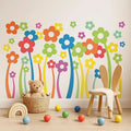 StickMe Colourful Flowers Wall Sticker Kids Baby Nursery Vinyl Mural Decal Multi-Colour Decor-Peel And Stick