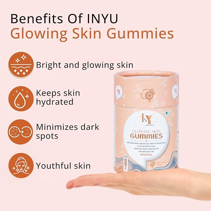 Inyu Glowing Skin Gummies for Women and Men - 30 Gummies