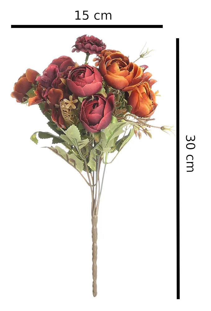 Artificial Head Rose Peony Flower Stick Vine