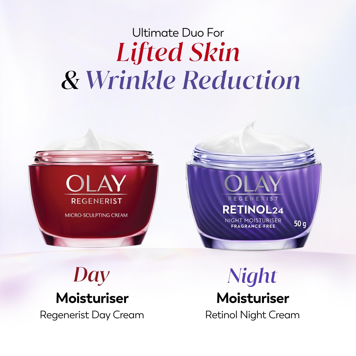Olay Regenerist Retinol 24 Night Cream l Renews and Resurfaces Skin Overnight l No Redness or Irritation | Fragrance Free l Normal, Oily, Dry and Combination Skin l 50g