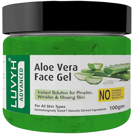 Luvyh Aloe Vera Gel for Face & Hair for Women & Men's - 100 gms