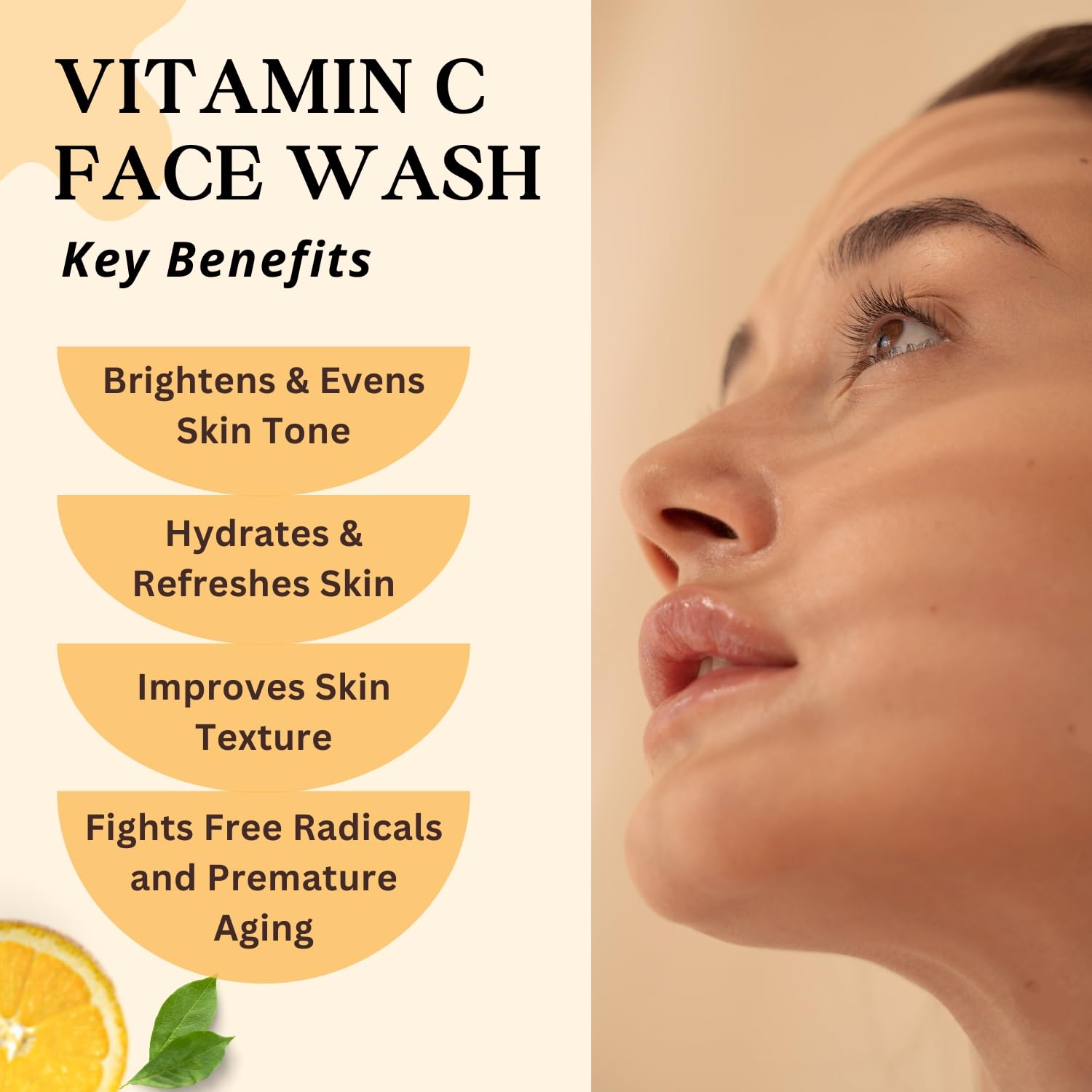 Aroma Treasures Vitamin C Face Wash for Men & Women | Brightening Facewash with Amla, Orange Peel & Ferulic Acid | Anti-Pigmentation, Anti-Ageing & Glow Cleanser – 100ml